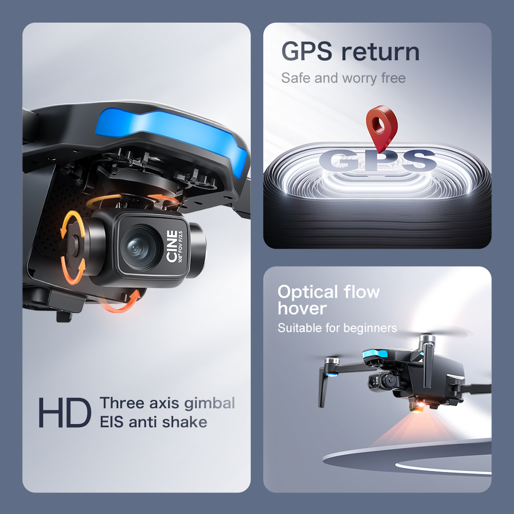 Originele S-X1 GPS Drone 8KHD  - Drone Gimbal 3 Axis recensie en prijs